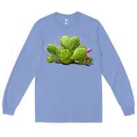 Colony Blue Desert Prickly Pear Cactus Long Sleeve Tee - LillyAllenDesigns