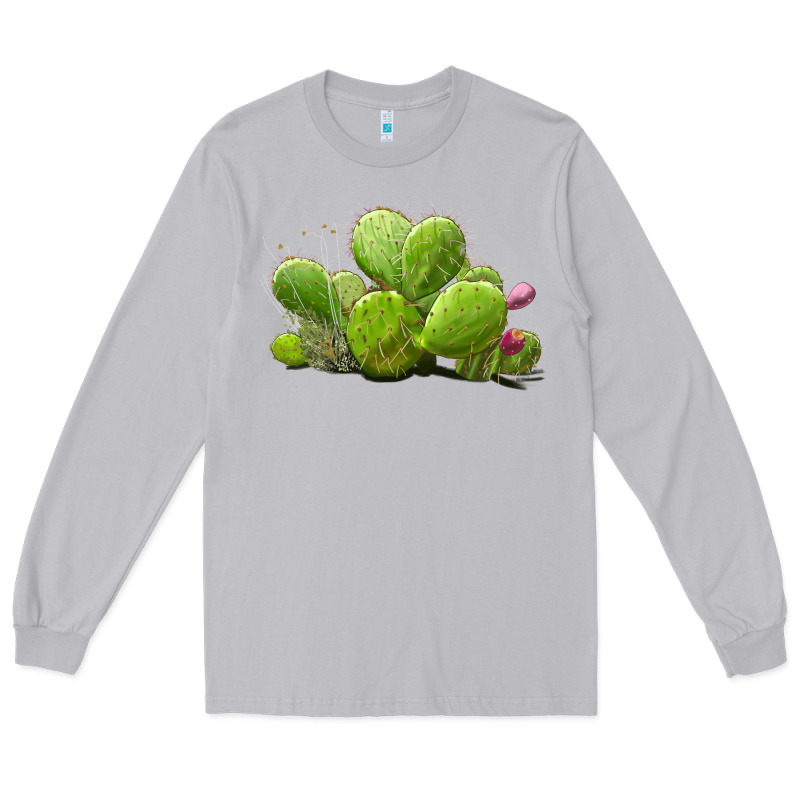 Desert Prickly Pear Cactus Long Sleeve Tee by LillyAllenDesigns | Teevron