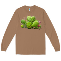 Toasted Coconut Desert Prickly Pear Cactus Long Sleeve Tee - LillyAllenDesigns