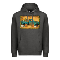 Charcoal Heather pumpkin farm truck Premium Hoodie - Jasminsmagicworld