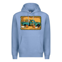 Colony Blue pumpkin farm truck Premium Hoodie - Jasminsmagicworld