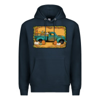 Navy pumpkin farm truck Premium Hoodie - Jasminsmagicworld