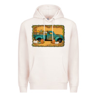 Pale Pink pumpkin farm truck Premium Hoodie - Jasminsmagicworld