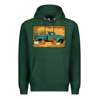 Sports Green pumpkin farm truck Premium Hoodie - Jasminsmagicworld