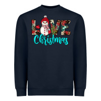 Navy love christmas snowman Heavyweight Sweatshirt - JahusDesignShop