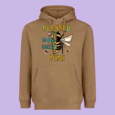 Blessed To Bee Called Mimi Heavyweight Hoodie Designed By Jahusdesignshop