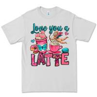 Dove Grey love you a latte Premium Tee - OliviaCreatesArt