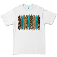 White glitter turqoise leopard tooled leather background Premium Tee - RanaPortraitStore