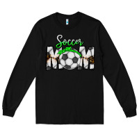 Black Soccer Mom Long Sleeve Tee - CowhideDigitalArt