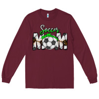 Burgundy Soccer Mom Long Sleeve Tee - CowhideDigitalArt