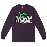 Plum Soccer Mom Long Sleeve Tee - CowhideDigitalArt