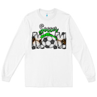 White Soccer Mom Long Sleeve Tee - CowhideDigitalArt