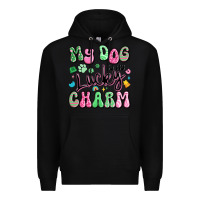 Black my dog is my lucky charm Premium Hoodie - Artiststas