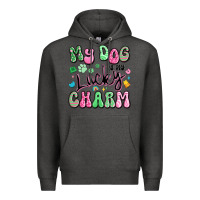 Charcoal Heather my dog is my lucky charm Premium Hoodie - Artiststas
