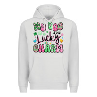 Dove Grey my dog is my lucky charm Premium Hoodie - Artiststas
