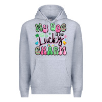 Heather Grey my dog is my lucky charm Premium Hoodie - Artiststas