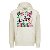 Oatmeal Heather my dog is my lucky charm Premium Hoodie - Artiststas
