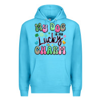 Ocean Blue my dog is my lucky charm Premium Hoodie - Artiststas