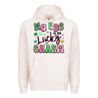 Pale Pink my dog is my lucky charm Premium Hoodie - Artiststas