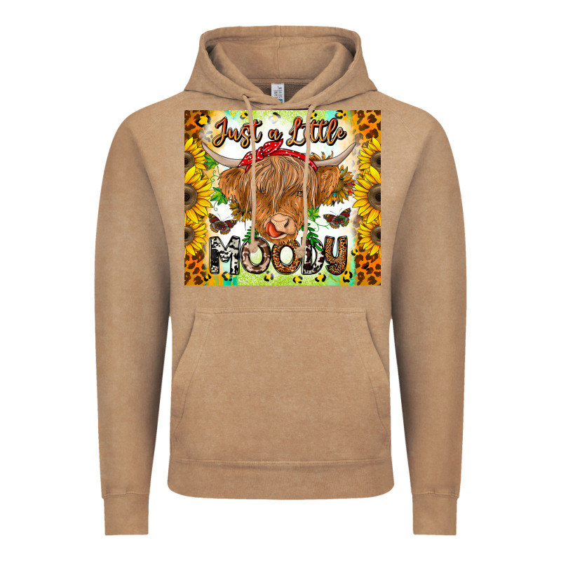 Just A Little Moody Vintage Hoodie by CowhideDigitalArt | Teevron