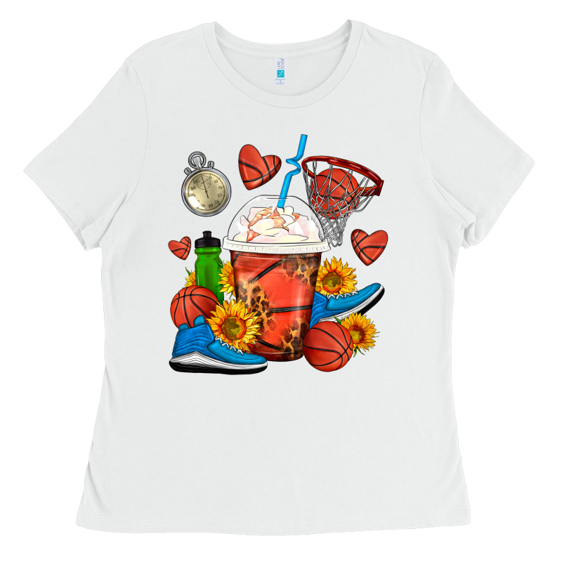 Basketball Frappe Coffee Ladies Tee by FaDigitalArtStudio | Teevron