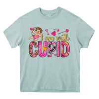 Arona i am with cupid I am with Cupid Valentine's Day Heavy Core Tee - HowdyJamesFarm