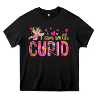 Black i am with cupid I am with Cupid Valentine's Day Heavy Core Tee - HowdyJamesFarm