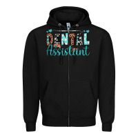 Black dental assistant Zipper Hoodie - JahusDesignShop