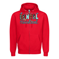 Red dental assistant Zipper Hoodie - JahusDesignShop