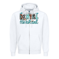 White dental assistant Zipper Hoodie - JahusDesignShop