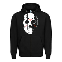 Black jason hockey mask halloween Zipper Hoodie - baoMotion
