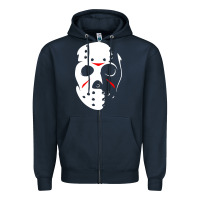 Navy jason hockey mask halloween Zipper Hoodie - baoMotion