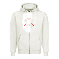 Oatmeal Heather jason hockey mask halloween Zipper Hoodie - baoMotion