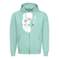 Seafoam jason hockey mask halloween Zipper Hoodie - baoMotion