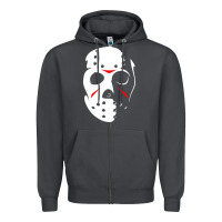 Smoke jason hockey mask halloween Zipper Hoodie - baoMotion