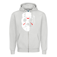 Dove Grey jason hockey mask halloween Zipper Hoodie - baoMotion