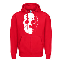 Red jason hockey mask halloween Zipper Hoodie - baoMotion