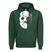 Sports Green jason hockey mask halloween Zipper Hoodie - baoMotion