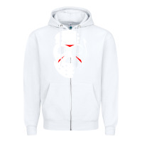 White jason hockey mask halloween Zipper Hoodie - baoMotion