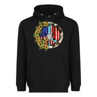 Black Peace sign Heavyweight Hoodie - JahusDesignShop