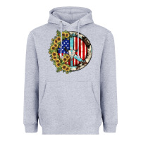 Heather Grey Peace sign Heavyweight Hoodie - JahusDesignShop