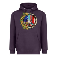 Plum Peace sign Heavyweight Hoodie - JahusDesignShop