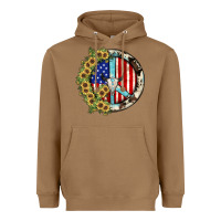 Toasted Coconut Peace sign Heavyweight Hoodie - JahusDesignShop