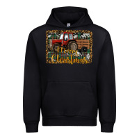 Merry Christmas Farm Tractor Urban Hoodie | Teevron