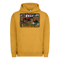 Pigment Peanut Butter Merry Christmas Farm Tractor Urban Hoodie - RanaPortraitStore