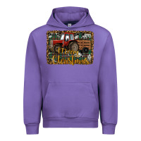 Tulip Merry Christmas Farm Tractor Urban Hoodie - RanaPortraitStore