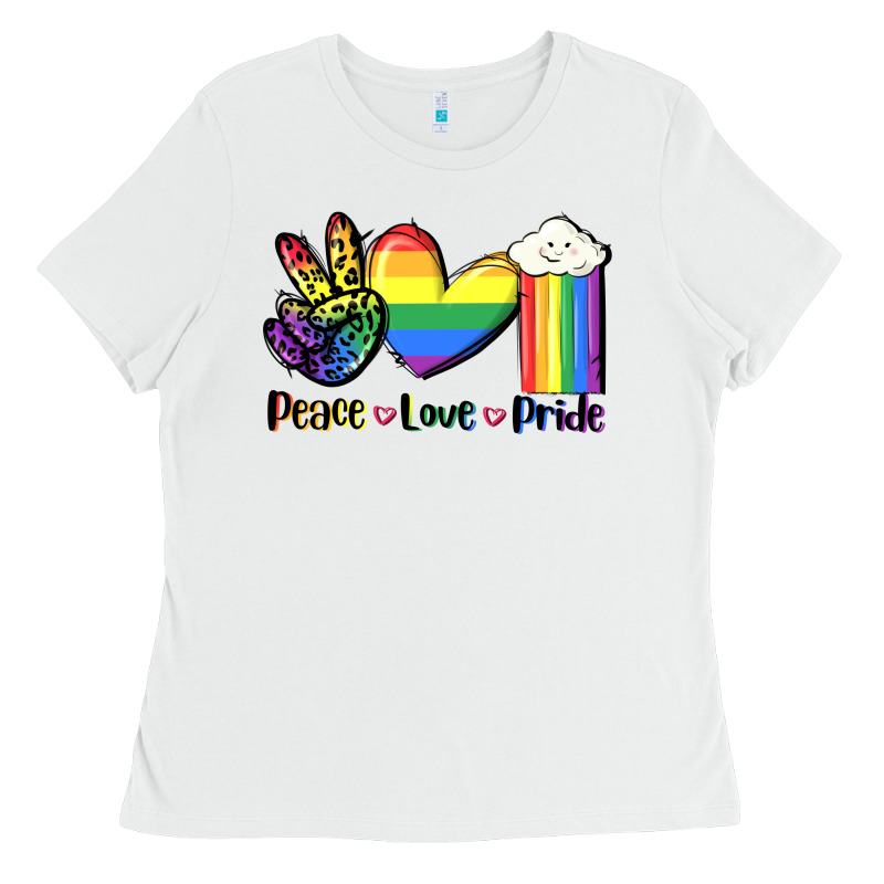 Peace Love Pride Ladies Tee by FaDigitalArtStudio | Teevron
