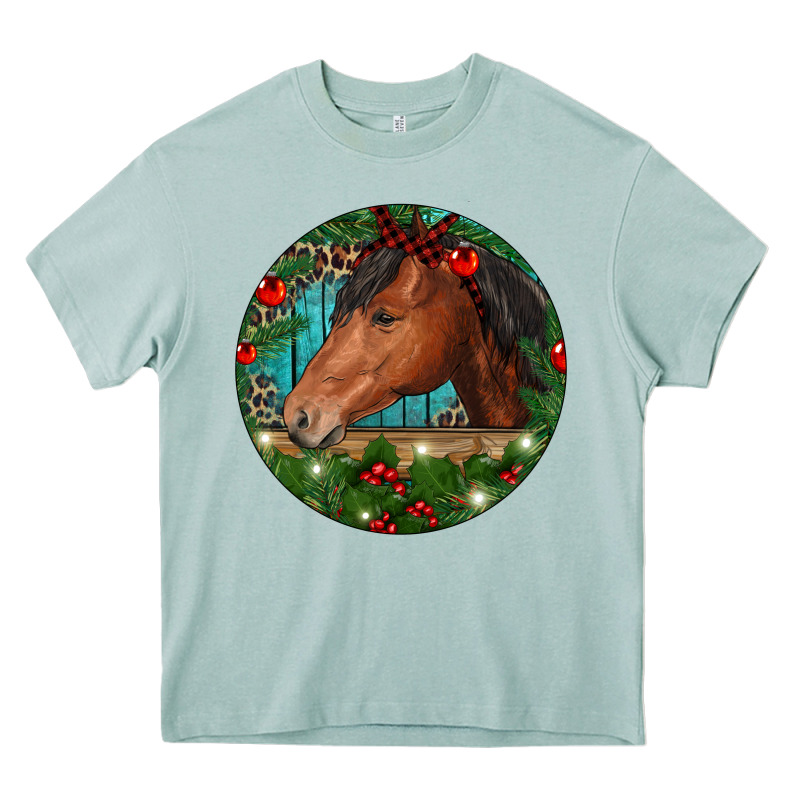Western Horse Christmas Heavy Core Tee by RanaPortraitStore | Teevron