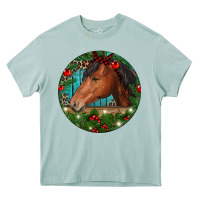 Arona Western Horse Christmas Heavy Core Tee - RanaPortraitStore