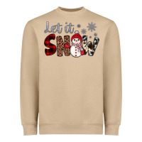 Mushroom let it snow snowman Heavyweight Sweatshirt - JahusDesignShop